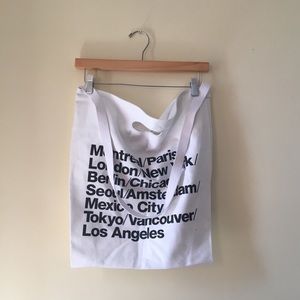 American Apparel Long Strap Tote Bag White